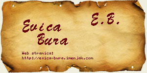 Evica Bura vizit kartica